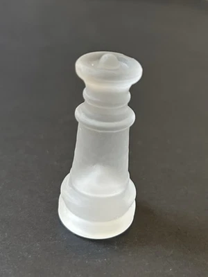 Frosted Glass Chess Queen – Replacement Chess Piece 49mm - Image 1 of 2