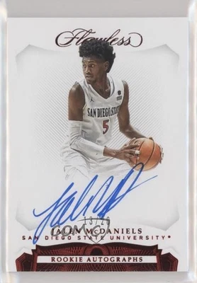 2019-20 Panini Flawless Collegiate Rookie Ruby /20 Jalen McDaniels #147 Auto RC - Image 1 of 2