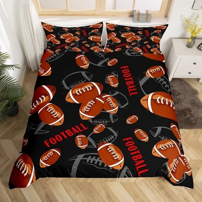 Capa de edredom de futebol queen size, capa de edredom para jogos com 2 fronhas para T... - Imagem 1 de 4