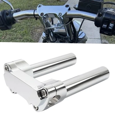 6 "Lenker Riser 1" Top Clamp Für Harley Road Glide König Dyna Softail Chrom - Image 1 of 4