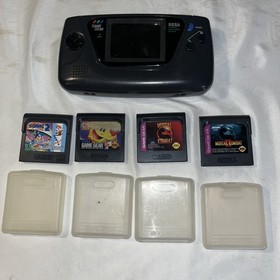 Sega Game Gear Handheld Console - Full Recap 4 Games Sonic 2 Mortal Kombat I II