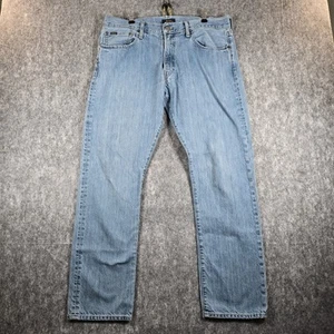 Ralph Lauren Polo Hampton Relaxed Straight Jeans Herren 36x30,5 Blau Denim MÄNGEL - Bild 1 von 20