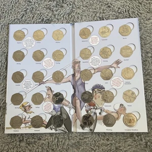 London 2012 Olympics 50p Full Set Coins Sports Album With Completer Medallion - Picture 1 of 12