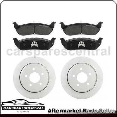 Pastilhas de freio de cerâmica rotores traseiros compatíveis com 2003 2004 2005 2006 2007 Ford Crown Victoria - Imagem 1 de 4