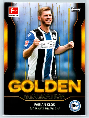 Fabian Klos 2022 Topps Bundesliga Golden Generation  #GG-FK Arminia Bielfeld - Image 1 of 2