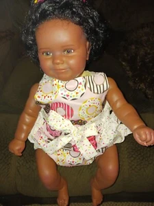 22" Reborn Baby Doll Realistic African American Hispanic Indian Rooted Hair - Picture 1 of 7