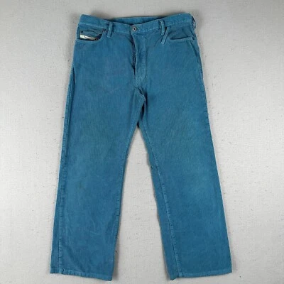 Pantalones de pana Diesel vintage para hombre 32x28 azul pierna recta tiro medio calce relajado Foto 1 de 4