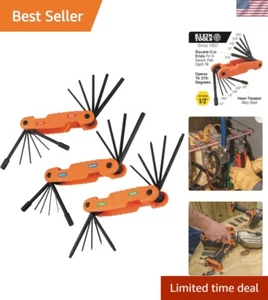 3-Piece Pro Folding Hex Key Set, Metric, SAE, Torx Sizes, 31 Keys, Industrial... - Picture 1 of 12