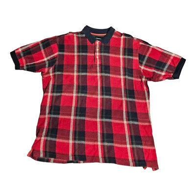 Polo Catalina Vintage Cuadros Grande Rojo Azul Verde Blanco Para Hombre Años 90 Foto 1 de 4
