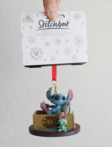 Disney Store Lilo & Stitch 2024 Stitch Stitch & Scrump cuaderno de bocetos adorno nuevo con etiquetas - Imagen 1 de 4