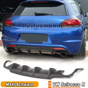 Difusor trasero negro mate para VW Scirocco R 2009-2014 difusor labio - Imagen 1 de 12
