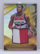 2013-14 BRADLEY BEAL Spectra #28 GOLD Prizm GU Prime Patch /10 Wizards Suns