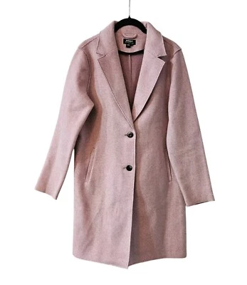 SOLO Mujer Abrigo Chaqueta Talla Pequeña Púrpura Claro Cierre Botón Bolsillos Abertura Foto 1 de 4