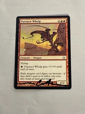 MTG Furnace Whelp Artist Proof and Signature Signed Cavotta - Image 1 of 2
