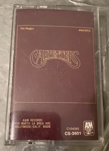 VTG 1973 THE CARPENTERS SINGLES 1969-1973 CASSETTE TAPE MUSIC A&M RECORDS RARE - Picture 1 of 4