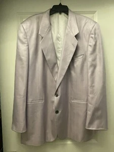 Vtg Bachrach 2 Button Sports Coat Lavender Silk - Picture 1 of 20