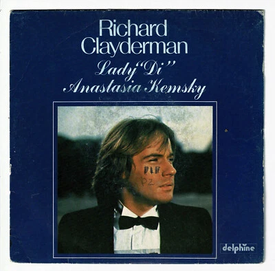 Richard CLAYDERMAN Vinyle 45T 7" LADY DI - ANASTASIA KEMSKY Piano DELPHINE 64072 - Photo 1/3
