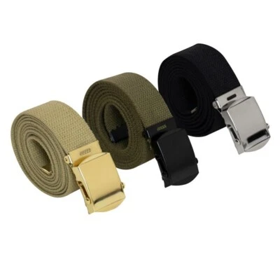 Rothco Military Web Belts In 3 Pack - 54" - Khaki, Black, Olive Drab - Image 1 of 4