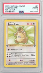 PSA 8 - Carta Pokémon - Jungle 21/64 - KANGASKHAN (raro) *1ª Edición* - Casi Nuevo-Como Nuevo - Imagen 1 de 2