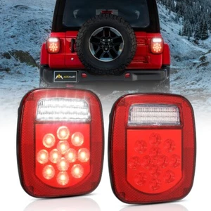 For Jeep Wrangler TJ CJ YJ LED Tail Lights Rear Brake Reverse Turn Signal Lamp - Imagen 1 de 12
