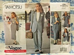 Vogue Sewing Pattern 1087 TAMOTSU  Sz 14-16-18  Unused,Uncut & FF - Picture 1 of 6