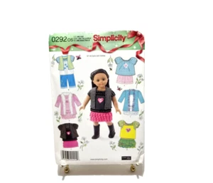 Simplicity #0292 18" Doll Clothes One Size - Picture 1 of 3