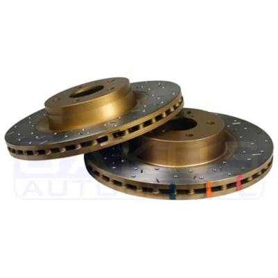 DBA 4000 XS Series Front Rotors Drilled & Slotted Pair for 02-14 WRX 4650XS x2 - Image 1 of 4