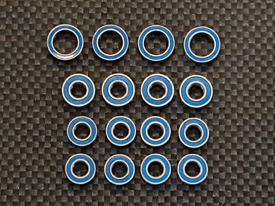 KUGELLAGERSATZ "DELUXE" FÜR TAMIYA TT-02/R/S MODELLE - 16 GUMMIGEDICHTETE LAGER