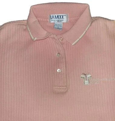 Camisa polo feminina vintage Ping Golf 1990 tamanho pequeno rosa atlética LA MODE FEITA NOS EUA - Imagem 1 de 4