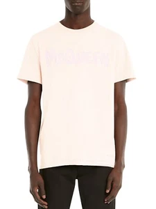 Alexander McQueen Men's Graffiti Logo Cotton Tee T-Shirt Top Size L - Italy Made - Picture 1 of 4