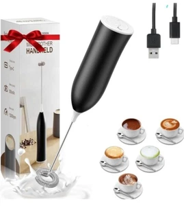 Espumador De Leche Recargable Electrico USB Café Capuchino Chocolate Huevos - Picture 1 of 8