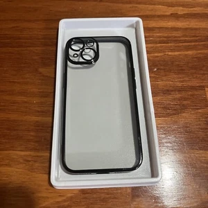 Supdeal kristallklare schwarze Hülle für iPhone 14, transparent, stoßfest - Bild 1 von 3
