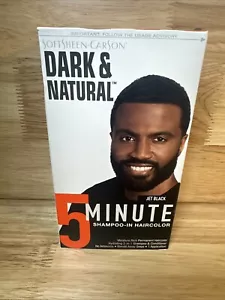 SoftSheen-Carson Dark & Natural Hair Color for Men 5 Minute Shampoo Jet Black - Picture 1 of 6