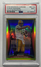 2008 Bowman Chrome Aaron Rodgers GOLD Refractor SP /50 PSA 9 Pop 5 One Higher