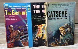 Lot 3 VTG ACE Double/Singles ~ Science Fiction ~ Norton Wollheim Wright - Picture 1 of 23