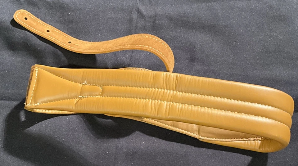 Correa de cinturón de gamuza genuina para bajo eléctrico acolchada ajustable de 2,5" de ancho Foto 1 de 1