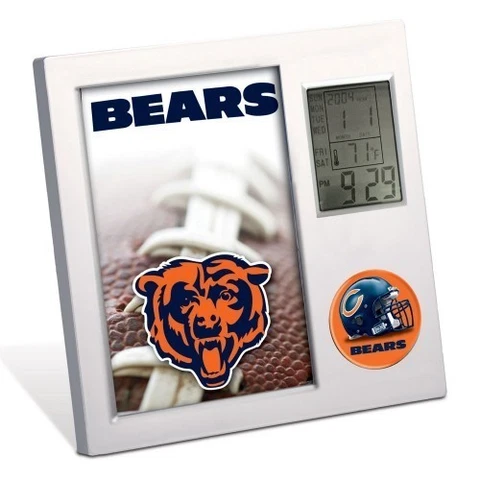 CHICAGO BEARS ~ (1) Official NFL Team Logo Desk Alarm Clock ~ New! Cover
