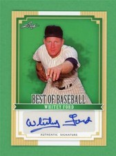 2012 Leaf Best of Baseball *** Whitey Ford ** Certified Authentic Autograph Card