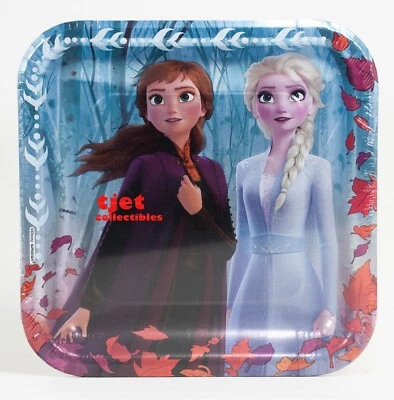 迪士尼冰雪奇缘 2 Anna & Elsa 纸板 8 张 9 英寸 amscan 全新 — 第 1/3 张图片