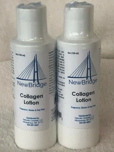 2pk New Bridge Collagen Lotion Fragrance, Gluten & Soy Free 4oz each USA MADE L4 - Picture 1 of 6