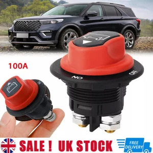 100A 12V Battery Switch Isolator Cut Off Kill For Car Knob Marine Boat Motorbike - Picture 1 of 4