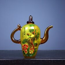 collect china old coloured glaze inside hand-painted small kettle ink stone drop