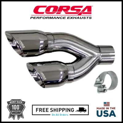 Corsa Pro Series Side Swept Twin 4" Tip Kit Fits 14-18 Silverado Sierra 1500 5.3 - Image 1 of 4
