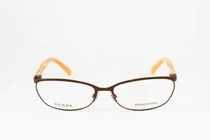 Gucci Damen Brillenfassung GG2884 RYZ braun orange 55 mm klare Demogläser NEU! - Bild 1 von 9