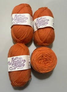 Nature Spun Sport Yarn 100 % Wool 50 g ea. Set of Four Orange You Glad - Picture 1 of 8