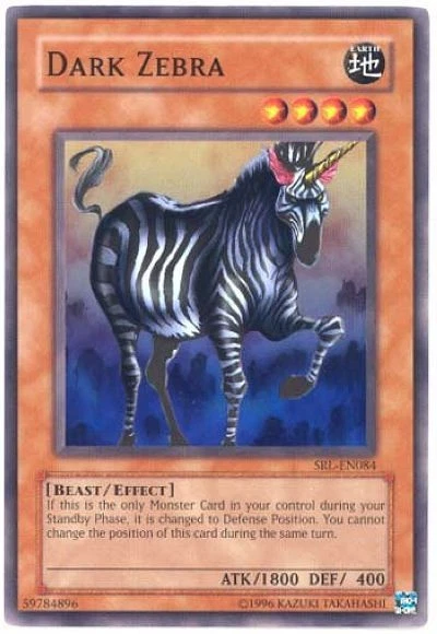 Dark Zebra - SRL-EN084 - Common - Unlimited Edition Lightly Played Spell Ruler - Image 1 of 1