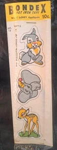 Apliques Bondex vintage de Walt Disney, 1946! Thumper, Dumbo, Bambi ¡NUEVO EN STOCK! ¡Sellado! - Imagen 1 de 9