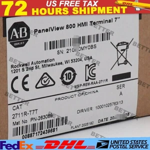 Allen Bradley 2711R-T7T PANELVIEW 800 7-INCH HMI TERMINAL 2711RT7T - Picture 1 of 4