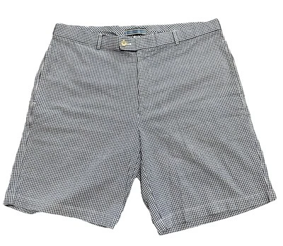 Peter Millar Mens Golf Shorts Size 36 Seersucker Cotton Blue White Country Club - Image 1 of 4