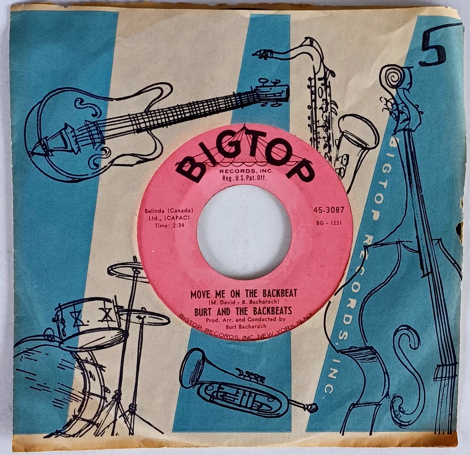 BURT & THE BACKBEATS  (B.BACHARACH, D. WARWICK)- MOVE ME ON..BACKBEAT -BIGTOP 45 - Image 1 of 1